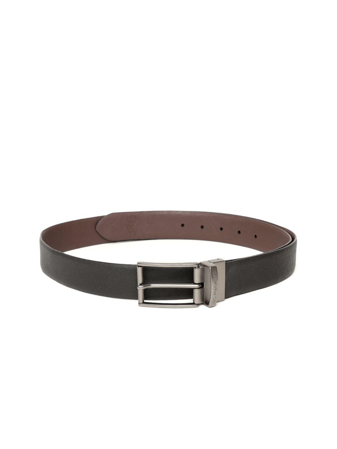 u.s.-polo-assn.-men-black-&-brown-solid-leather-reversible-belt