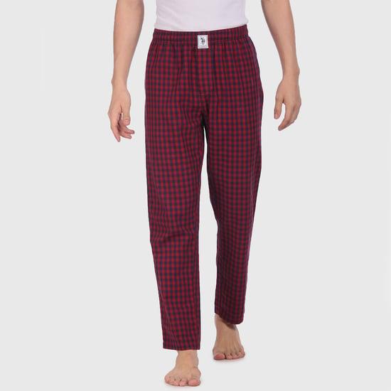 u.s. polo assn. men checked comfort fit lounge pants