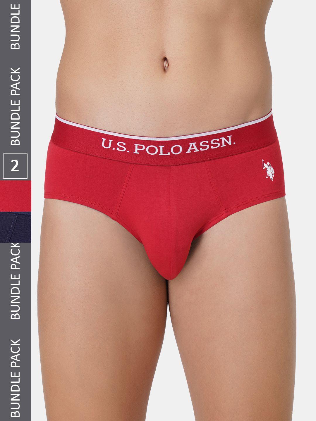 u.s. polo assn. men pack of 2 mid-rise basic brief