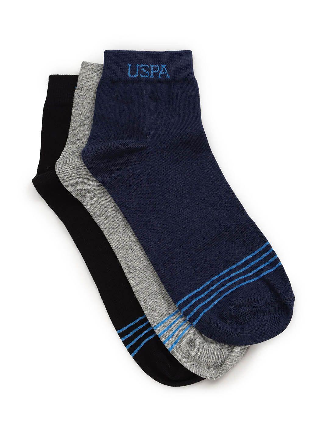 u.s. polo assn. men pack of 3 ankle-length socks