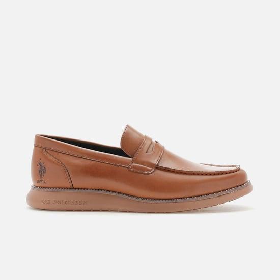u.s. polo assn. men solid slip-on formal shoes