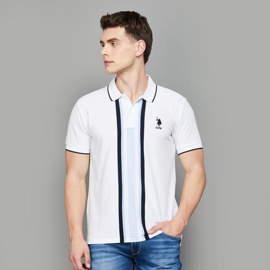 u.s. polo assn. men striped polo t-shirt