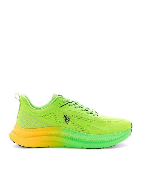 u.s. polo assn. men's lime running shoes