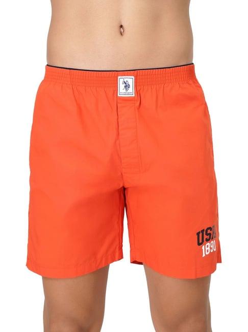 u.s. polo assn. orange cotton regular fit boxers