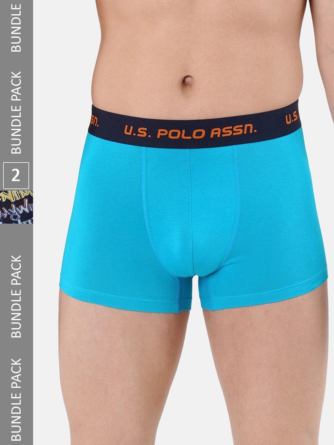 u.s. polo assn. pack of 2 cotton stretch trunks
