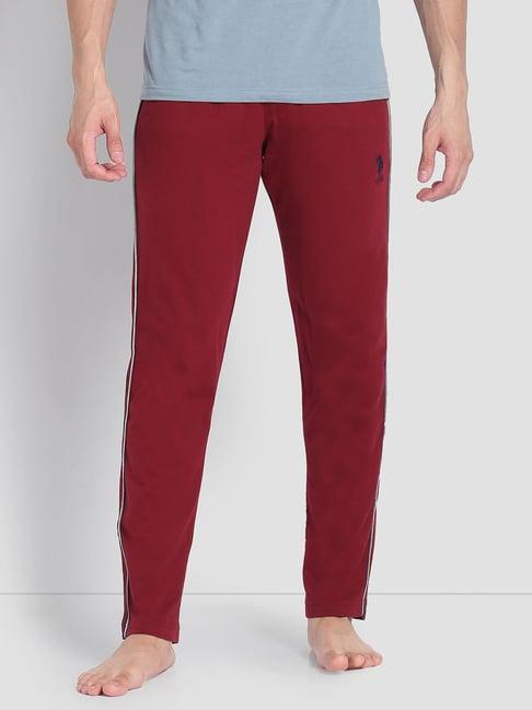 u.s. polo assn. red cotton regular fit lounge pants
