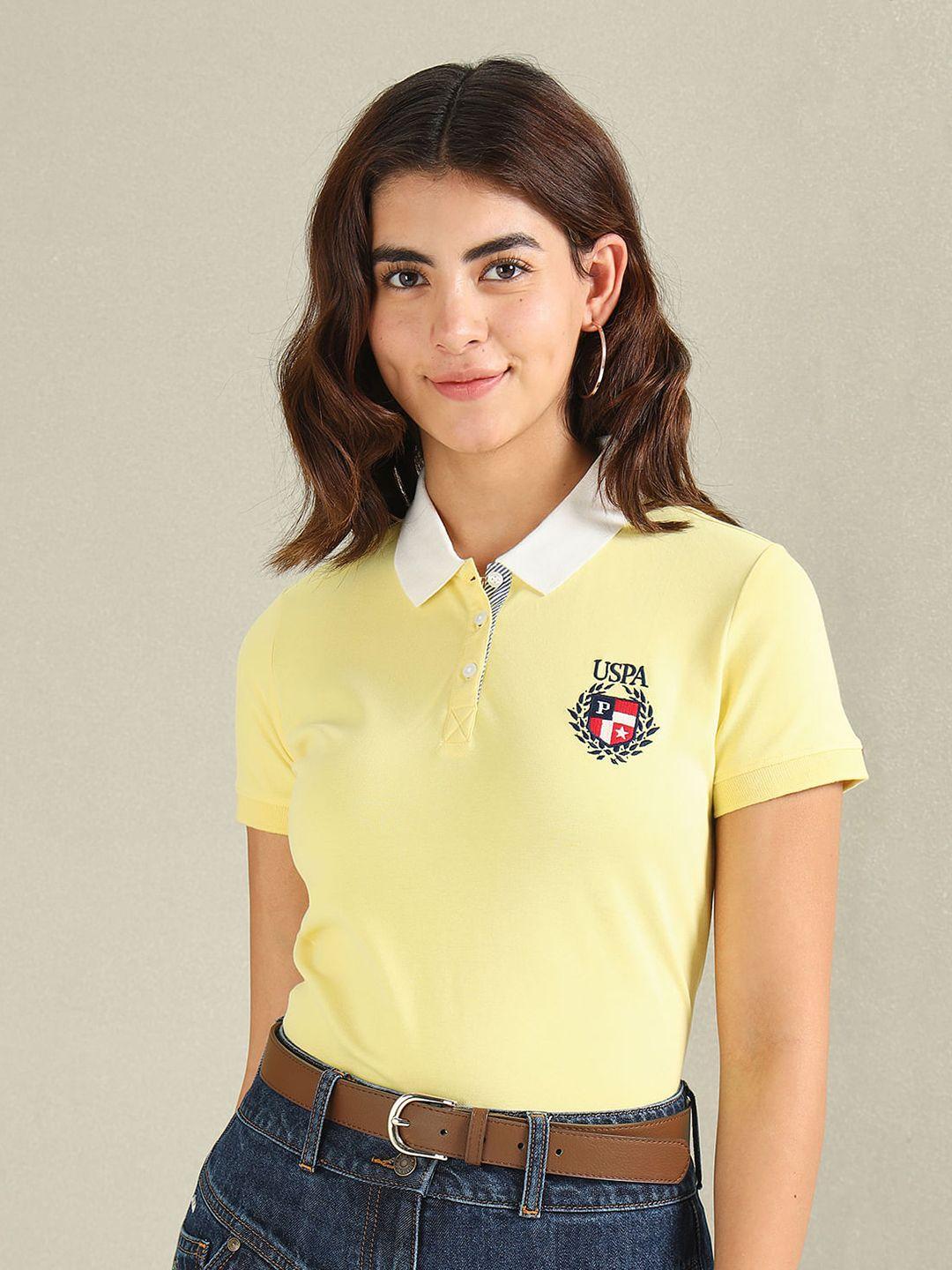 u.s. polo assn. women  polo collar t-shirt
