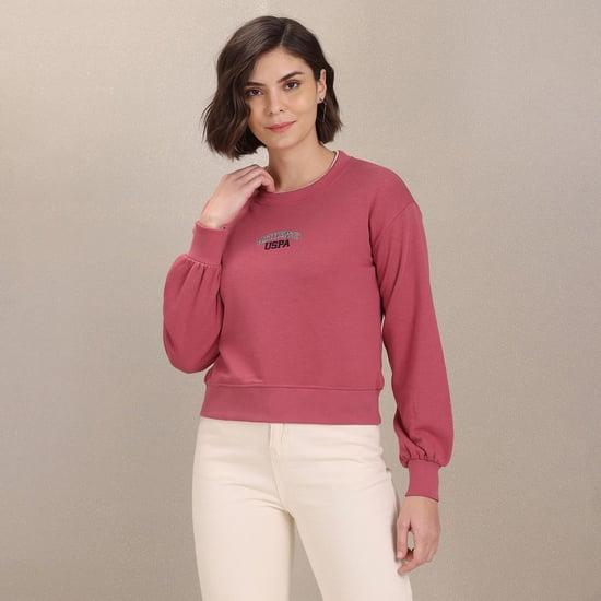 u.s. polo assn. women embroidered sweatshirt