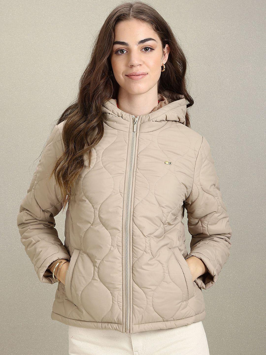 u.s. polo assn. women hooded quilted jacket