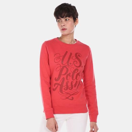 u.s. polo assn. women printed sweatshirt