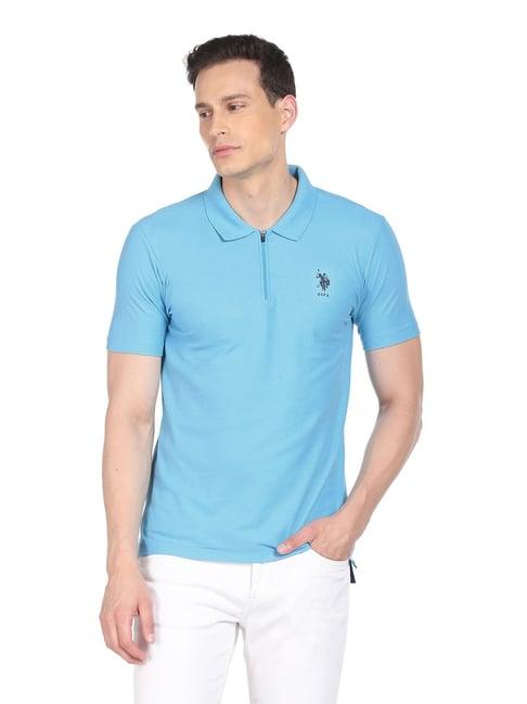 u.s. polo assn. aqua cotton regular fit polo t-shirt