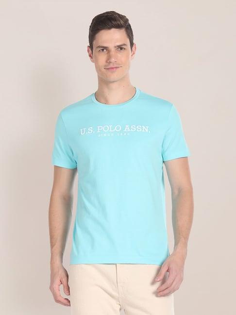 u.s. polo assn. aqua regular fit cotton crew t-shirt