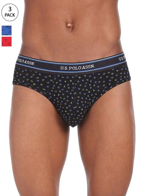 u.s. polo assn. assorted printed briefs - pack of 3