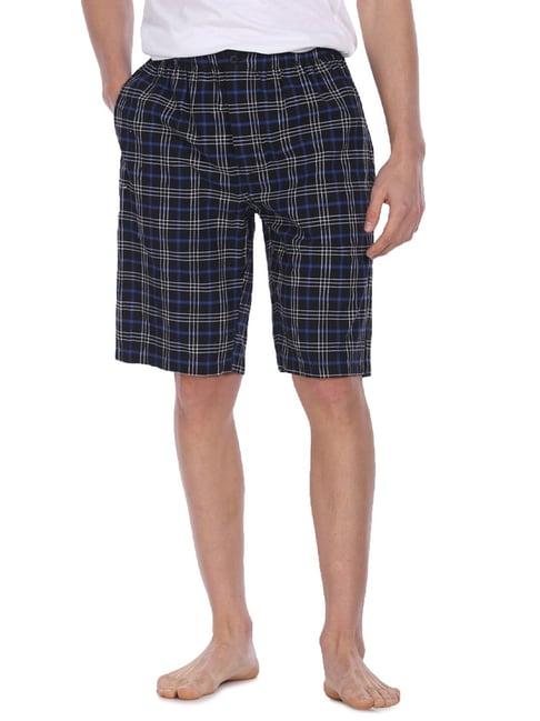 u.s. polo assn. black check night shorts