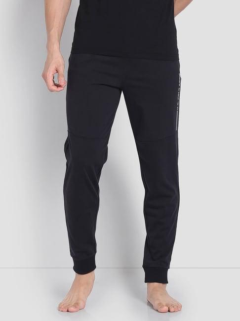 u.s. polo assn. black cotton regular fit lounge pants