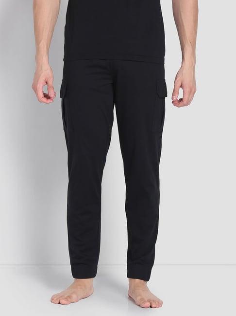 u.s. polo assn. black cotton regular fit lounge pants