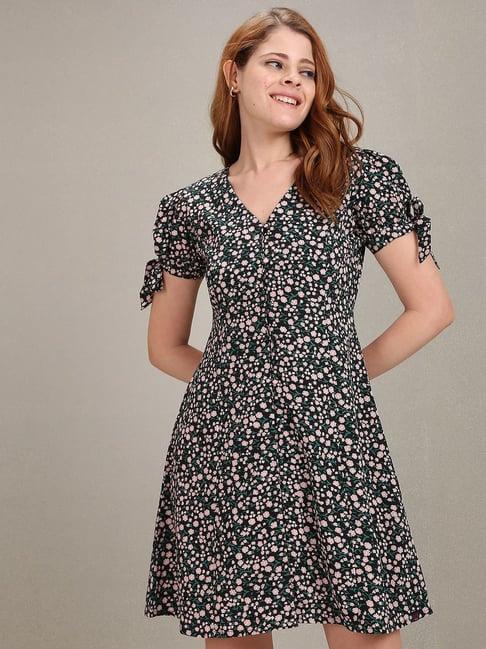 u.s. polo assn. black printed a-line dress