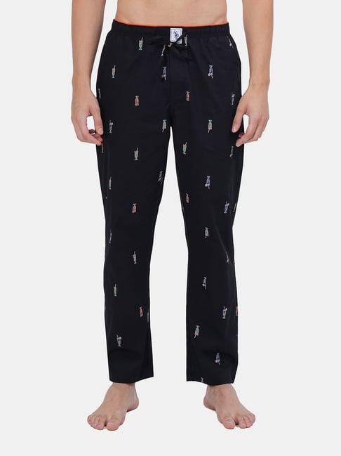 u.s. polo assn. black printed lounge pants