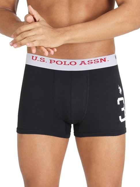 u.s. polo assn. black printed trunks