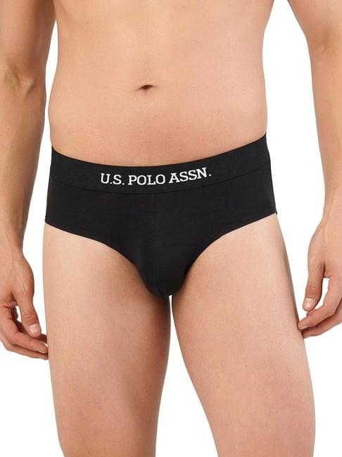 u.s. polo assn. black regular fit briefs