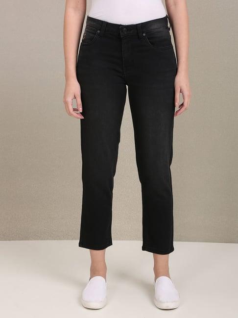 u.s. polo assn. black regular fit mid rise jeans