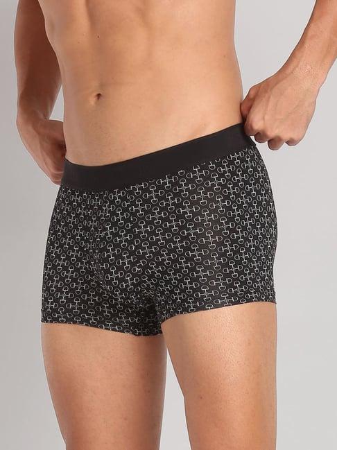 u.s. polo assn. black regular fit printed trunks