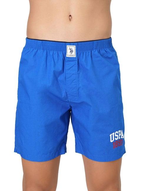 u.s. polo assn. blue cotton regular fit boxers