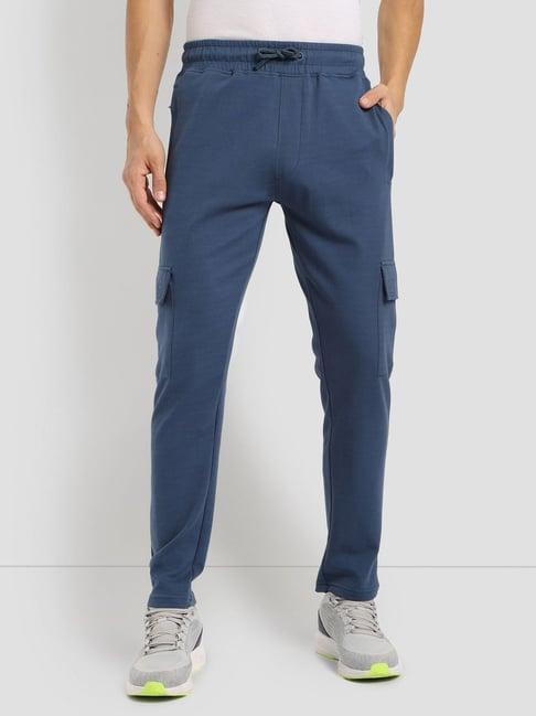 u.s. polo assn. blue cotton regular fit trackpants