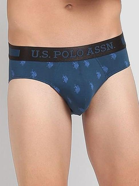 u.s. polo assn. blue printed briefs