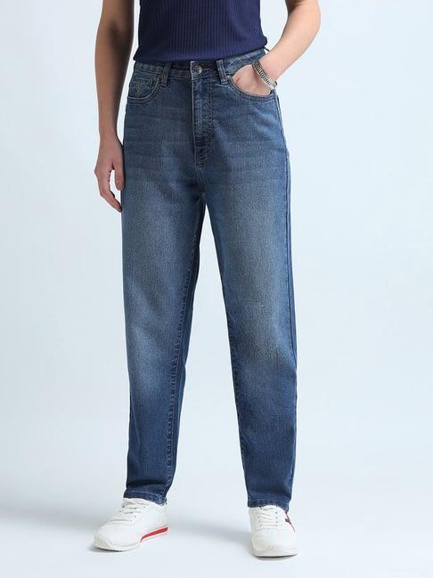 u.s. polo assn. blue relaxed fit high rise jeans