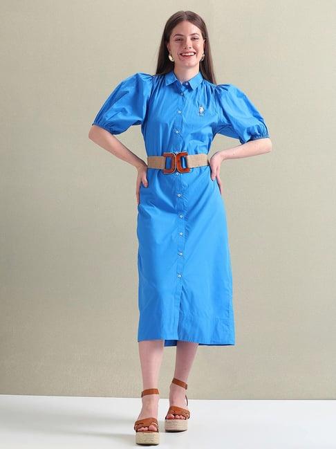 u.s. polo assn. blue relaxed fit shirt dress