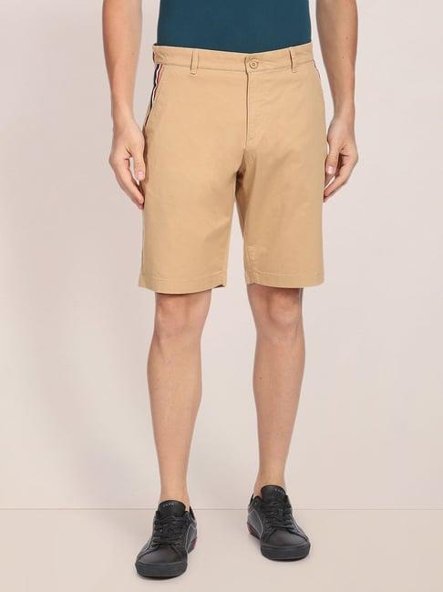 u.s. polo assn. brown slim fit shorts