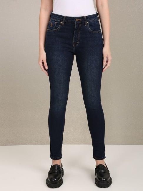 u.s. polo assn. dark blue skinny fit high rise jeans