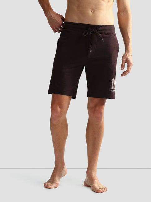 u.s. polo assn. dark brown regular fit lounge shorts