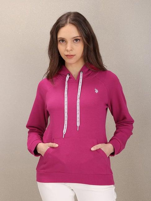 u.s. polo assn. dark pink hoodie