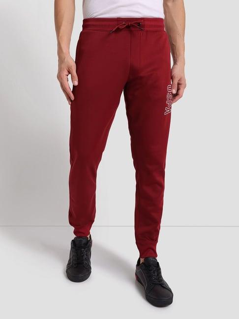 u.s. polo assn. dark red regular fit active joggers