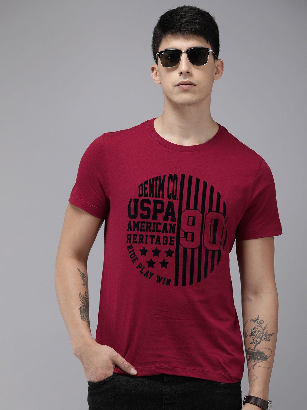 u.s. polo assn. denim co. brand logo graphic printed pure cotton t-shirt