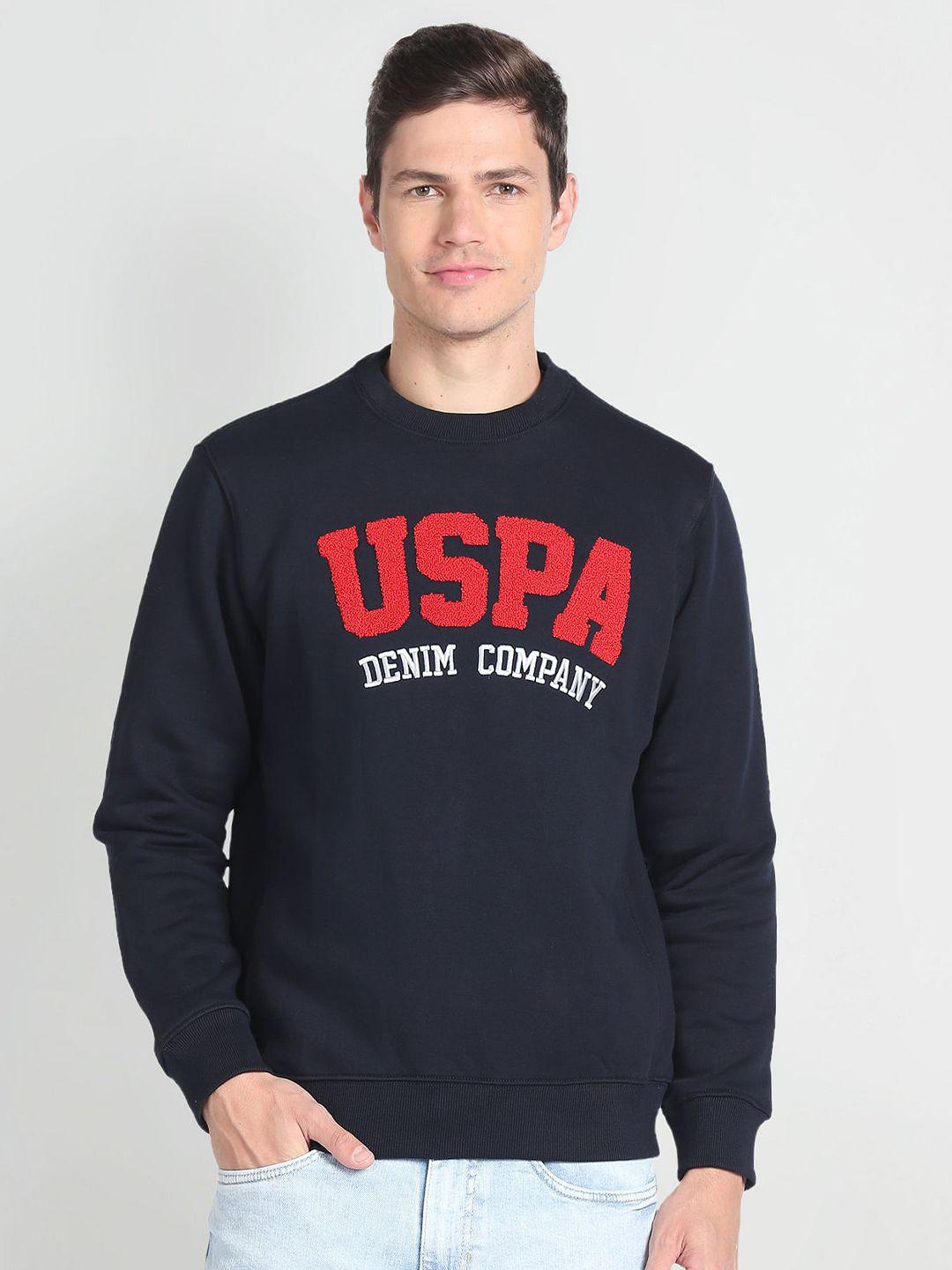 u.s. polo assn. denim co. brand logo printed cotton sweatshirt