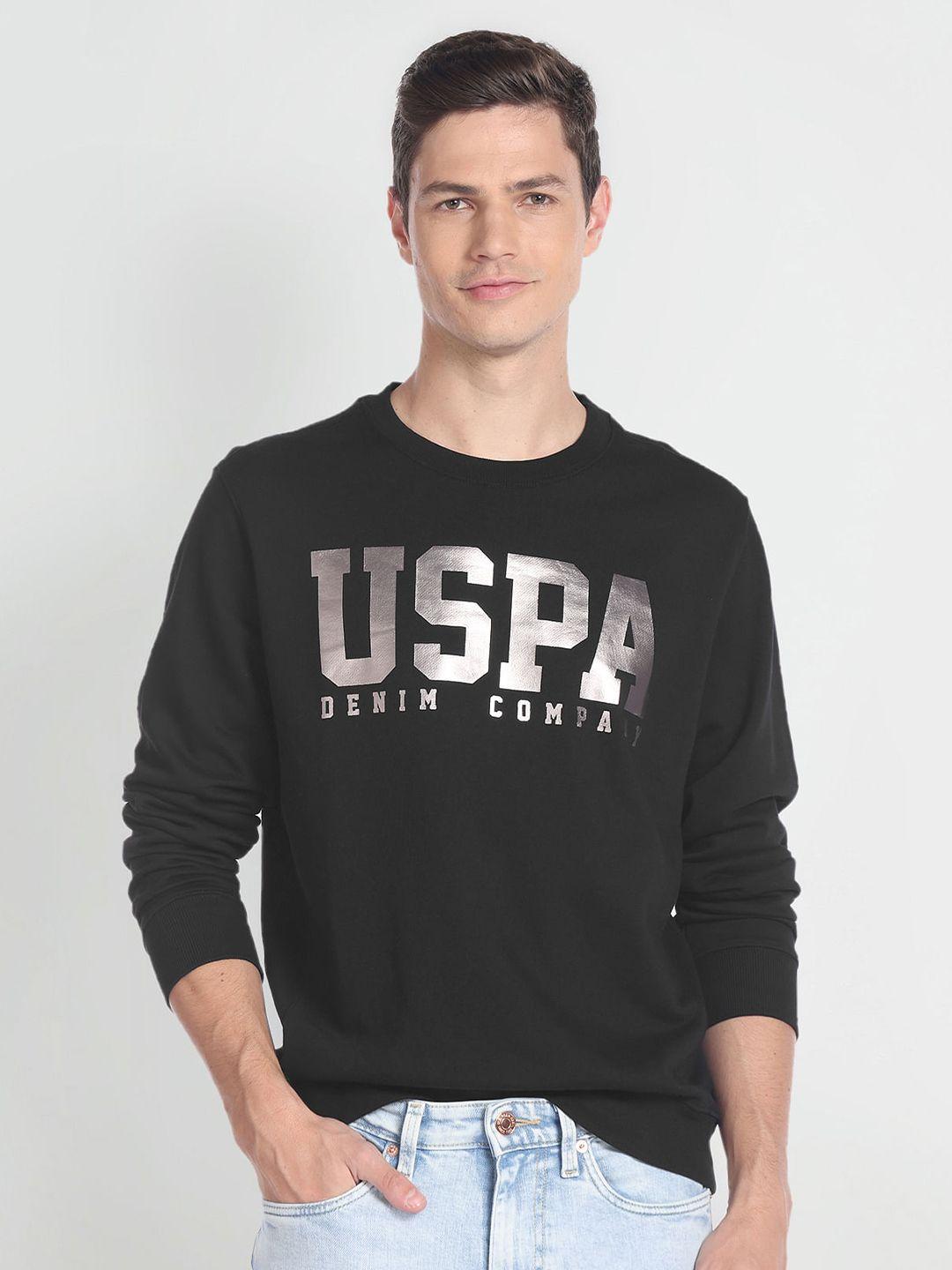 u.s. polo assn. denim co. brand logo printed cotton sweatshirt