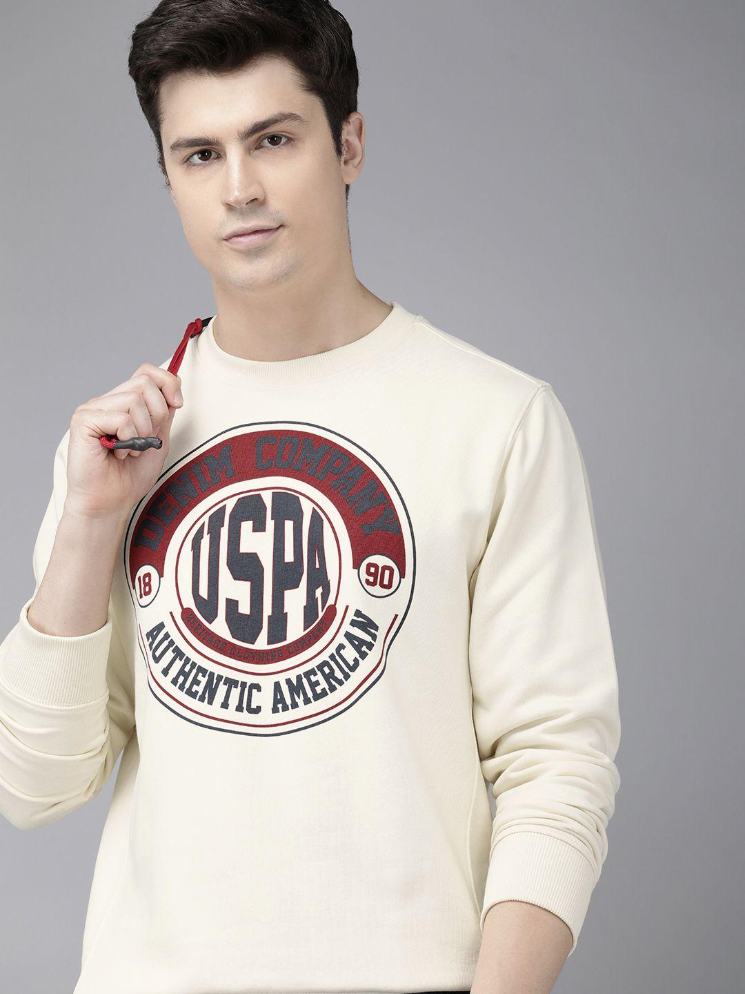 u.s. polo assn. denim co. brand logo printed pullover casual sweatshirt