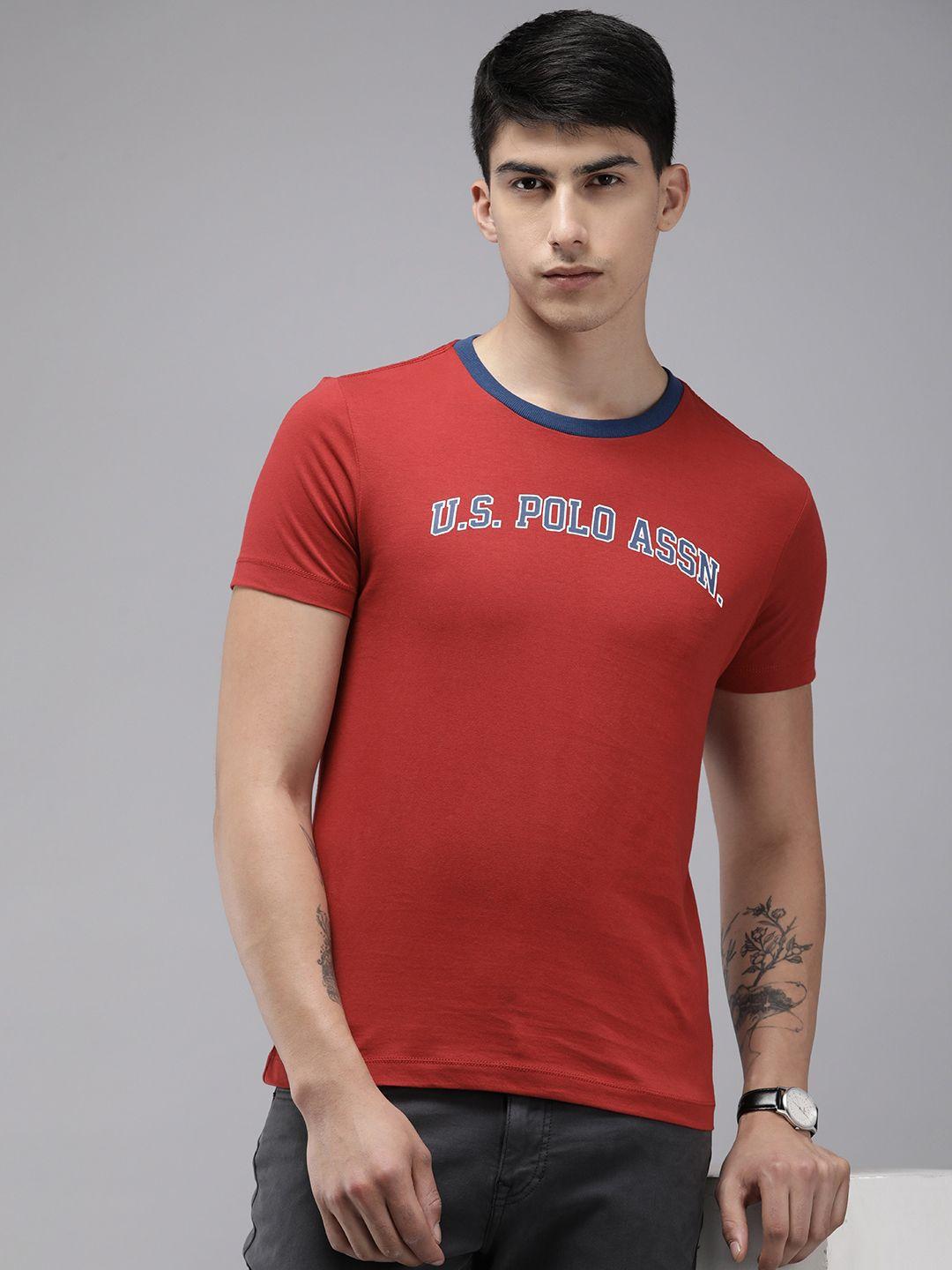 u.s. polo assn. denim co. brand logo printed pure cotton t-shirt