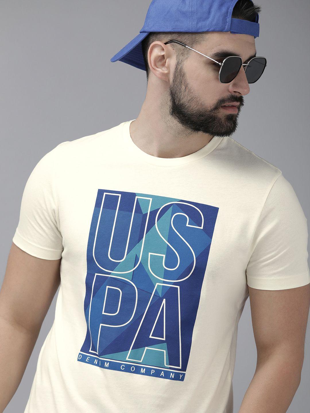 u.s. polo assn. denim co. brand logo printed pure cotton t-shirt