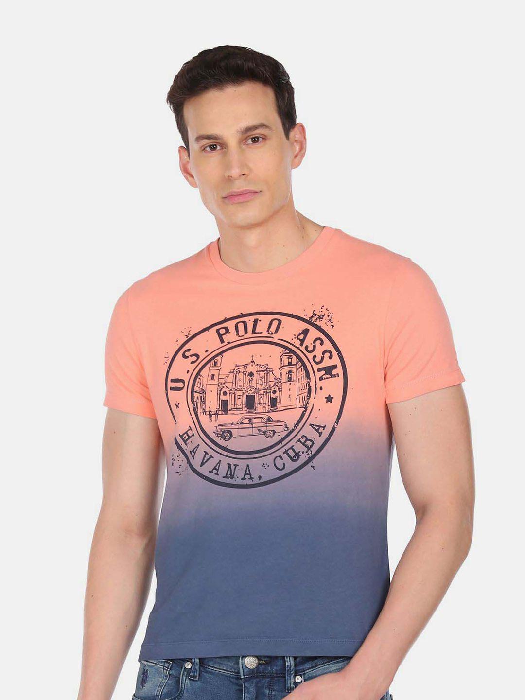 u.s. polo assn. denim co. brand printed pure cotton t-shirt