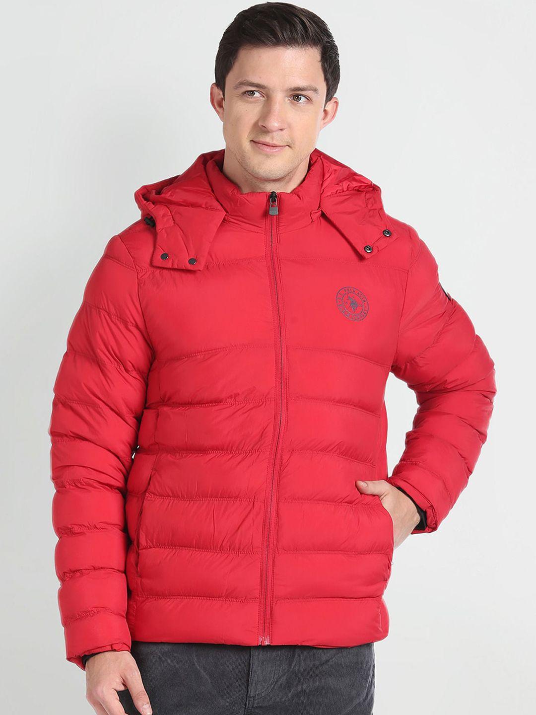 u.s. polo assn. denim co. hooded quilted jacket with zip detail
