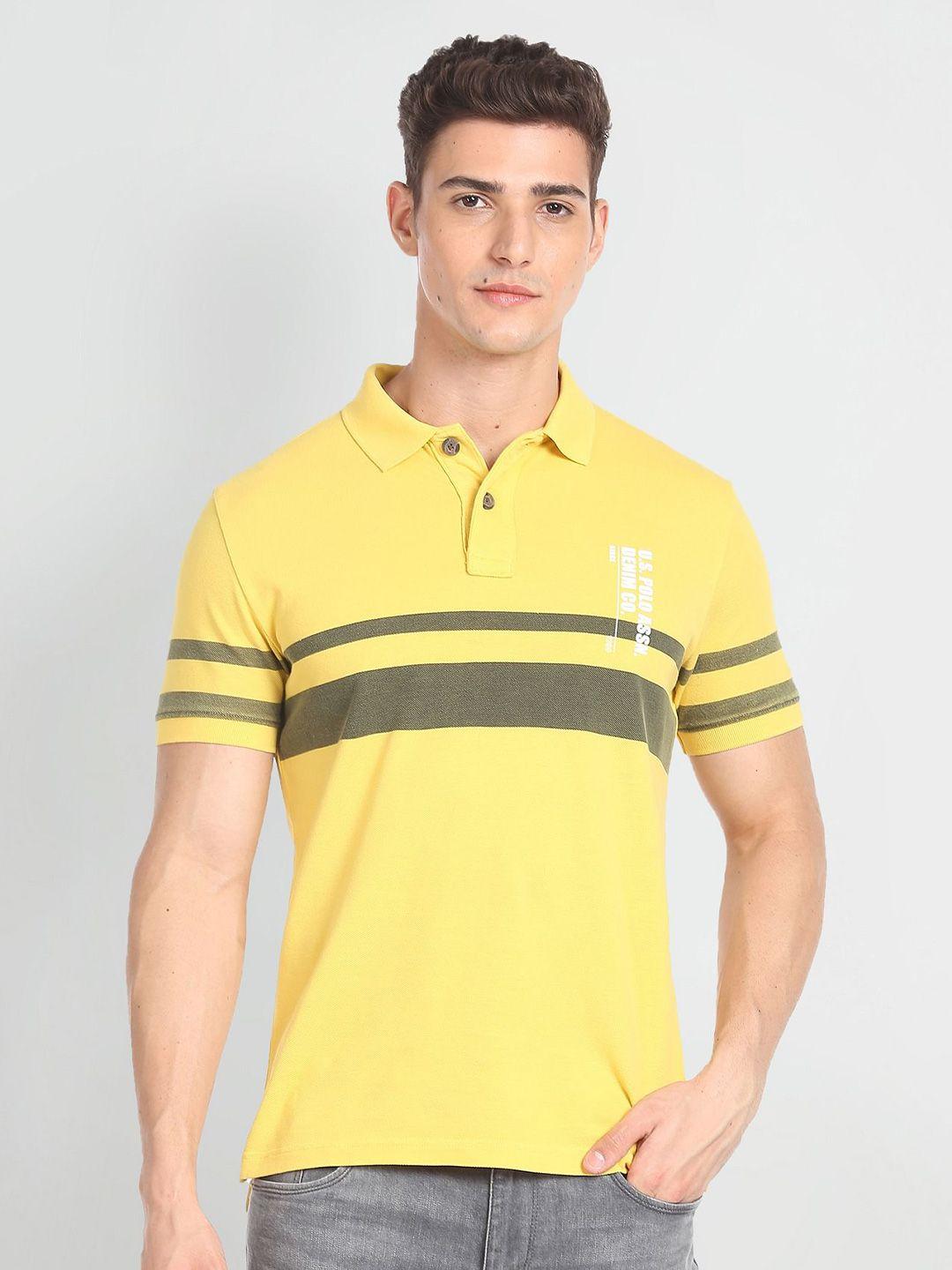 u.s. polo assn. denim co. horizontal stripe slim fit polo shirt