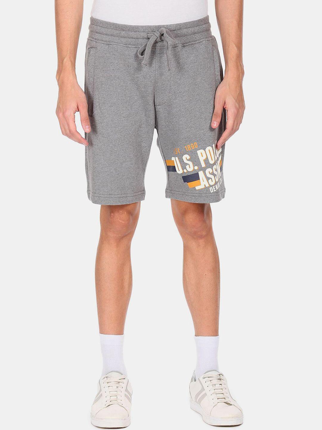 u.s. polo assn. denim co. men grey printed shorts