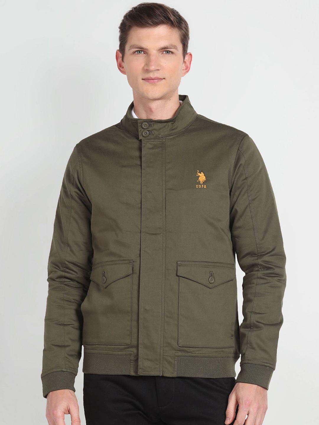 u.s. polo assn. denim co. mock collar bomber jacket