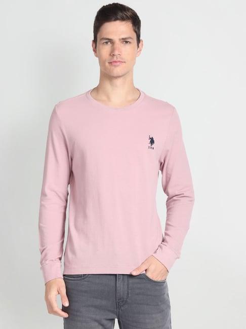 u.s. polo assn. denim co. pink muscle fit t-shirt