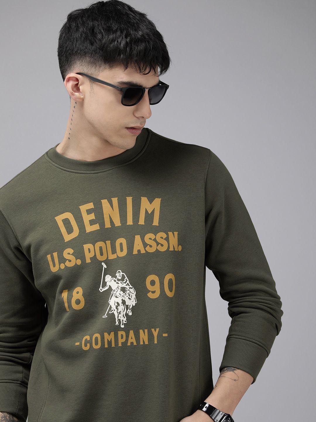 u.s. polo assn. denim co. round neck printed sweatshirt