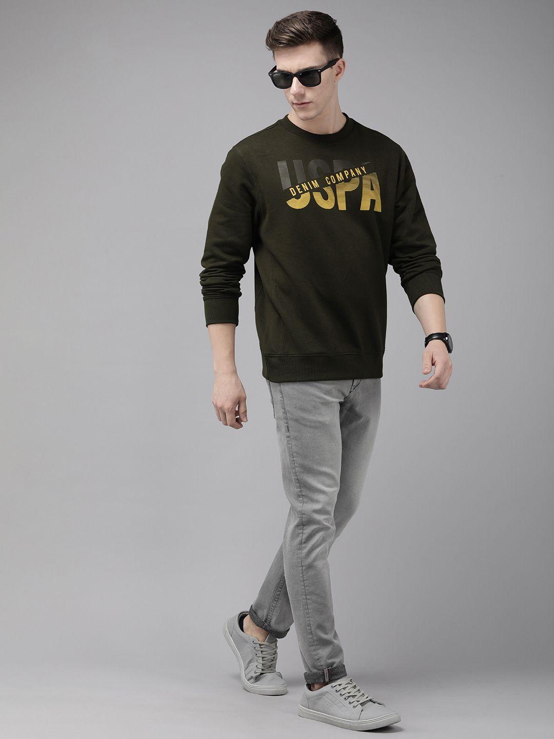 u.s. polo assn. denim co. round neck printed sweatshirt